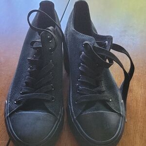 Black Canvas Womens Sneakers